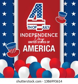 Fourth of July American Independence Day Modern Background