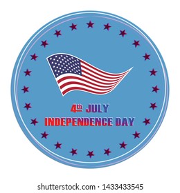 Fourth of July American Independence Day, Vector Illustration Background