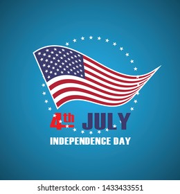Fourth of July American Independence Day, Vector Illustration Background