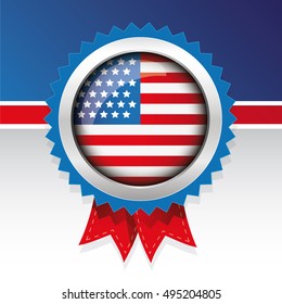 Fourth of july american independence day label badge vector