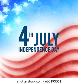 Fourth of July, American Independence Day background, vector illustration
