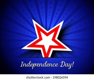 Fourth of july american independence on dark blue