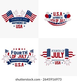 Fourth of july backgroound vector design