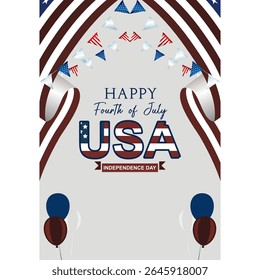 Fourth of july backgroound vector design
