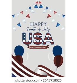 Fourth of july backgroound vector design