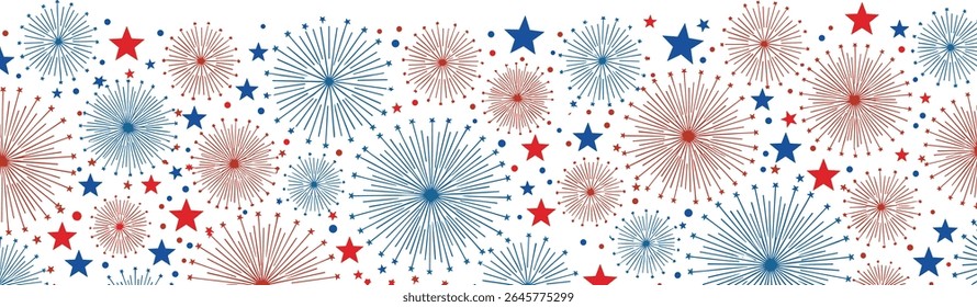 Fourth July background, 4th July border, Independence banner