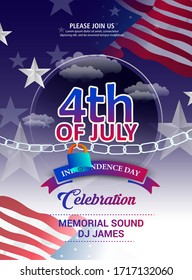 Fourth of July background - American Independence Day vector illustration