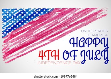 Vierter Juli Hintergrund, American Independence Day Vektorgrafik Aquarell, USA Independence Day, USA Independence Day Text Space Aquarell Hintergrund.
