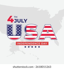 Fourth of July Background Design Banner Poster Greeting Card Vector Illustration