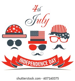 Fourth of July background with Uncle Sam costumes.Can be used for 4th july Independence Day party invitation, card, flyer, poster