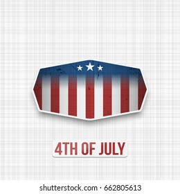 Fourth of July Badge for Print or Web