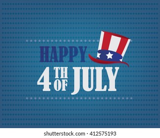 Fourth of July with Blue Background