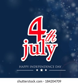 Fourth of July card, Vector Poster of Independence Day