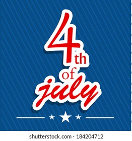 Fourth of July card, Vector Poster of Independence Day