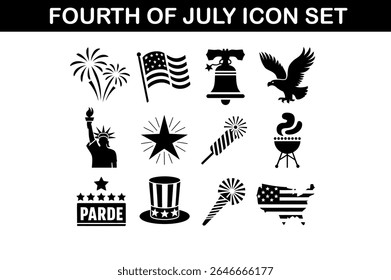 Fourth of July Celebration Icons