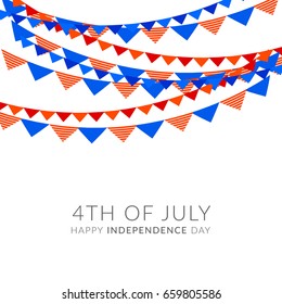 Fourth of July Celebration Poster Or Banner Background.