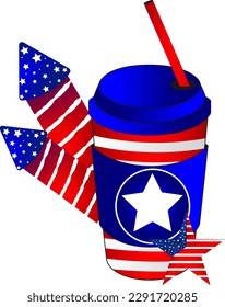 Fourth of July Coffee Cups,
Independence Day.