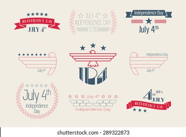 Fourth of July Design Collection, 4th of July, set of vintage style Independence Day Designs