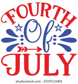 Fourth Of July, Design and vector file.