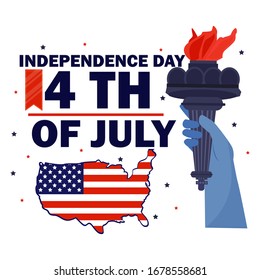 Fourth of July  festive banner design vector