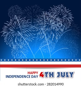 Fourth of July with firework Background