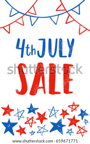 fourth july flyer template independence day stock vector royalty