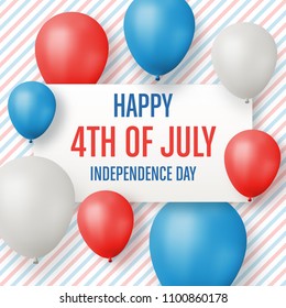 Fourth of July greeting card - patriotic design - independence day