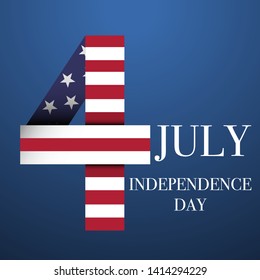 fourth of July happy independence day USA vector