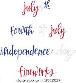 Fourth of July Holiday Vector Set