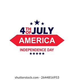 Fourth of July icon text vector arts