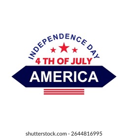Fourth of July icon text vector arts