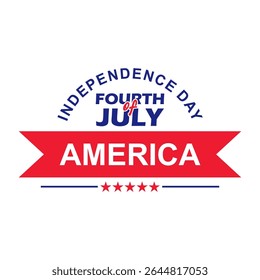 Fourth of July icon text vector arts