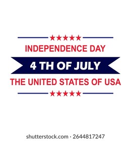 Fourth of July icon text vector arts