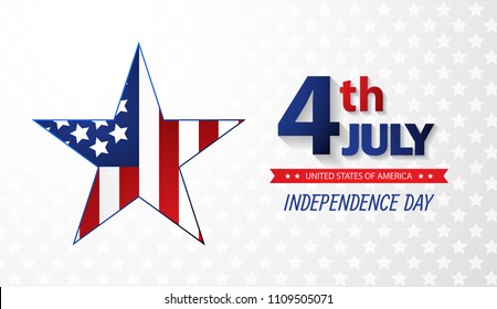 Fourth of July Independence Day. Abstract background. Vector