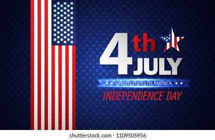 Fourth of July Independence Day. Abstract background. Vector