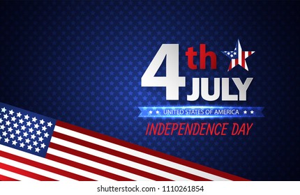 Fourth July Independence Day Abstract Background Stock Vector (Royalty ...