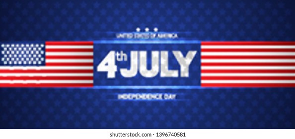 Fourth of July Independence Day. Abstract background. Vector