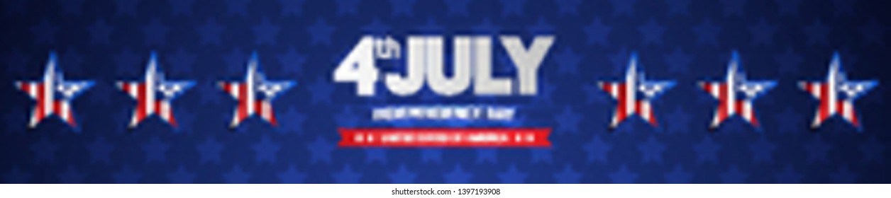 Fourth of July Independence Day. Abstract background. Vector