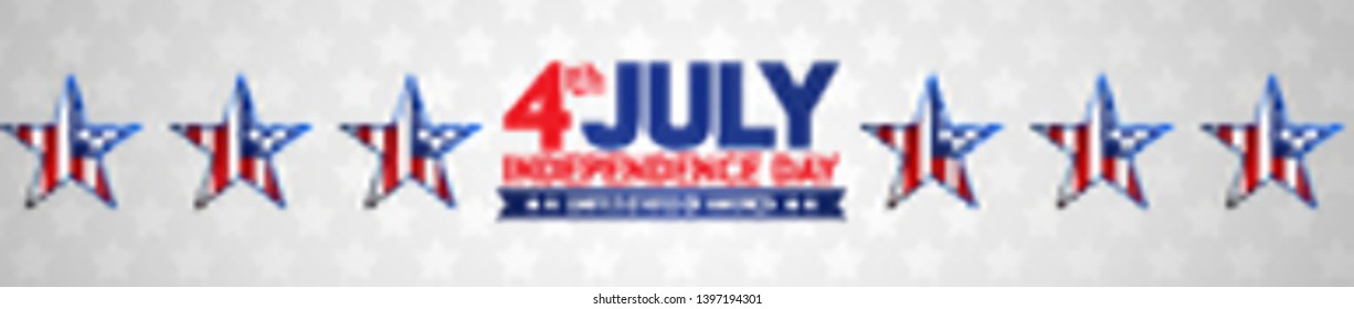 Fourth of July Independence Day. Abstract background. Vector