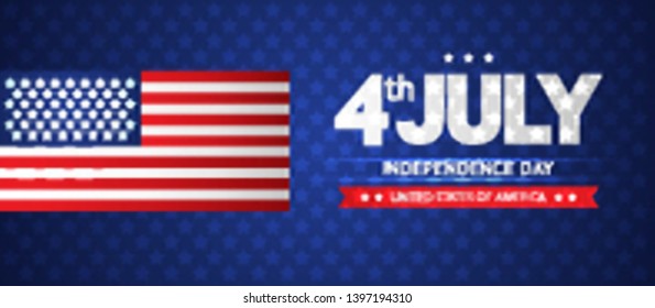 Fourth of July Independence Day. Abstract background. Vector