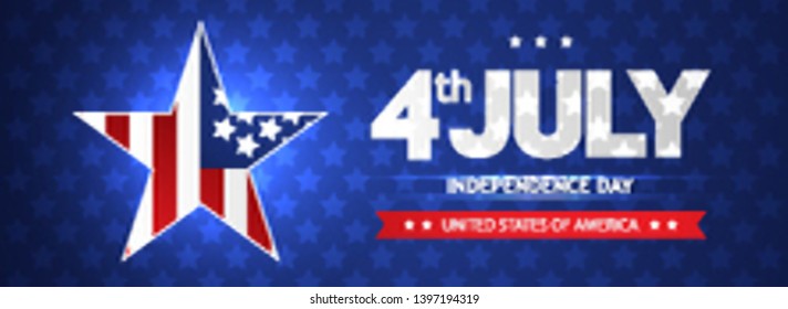 Fourth of July Independence Day. Abstract background. Vector