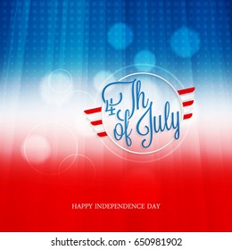 Fourth of july. Independence day abstract light background for your poster, banner, invitation or greeting card design
