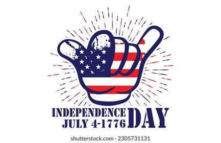 Fourth of July Independence Day America T shirt Design Vector Illustration. Happy Independence day USA 4 th July in United States of America. Vector illustration. EPS 10