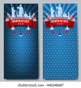 Fourth of July. Independence day background with usa flag