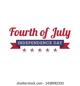 Fourth Of July Independence Day Badge Design. Usable for greeting cards, banner, t-shirt, background. July fourth in USA emblems. Vector logo.