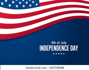 fourth of july independence day banner layout design, vector illustration