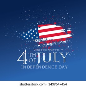 fourth of july independence day banner layout design, vector illustration