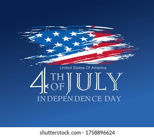 fourth of july independence day banner layout design, vector 