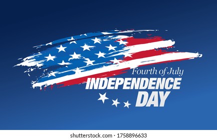 fourth of july independence day banner layout design, vector 