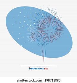 Fourth of july, independence day firework for your design